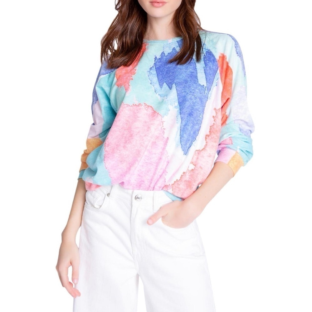 PJ Salvage Art Class‎ Long Sleeve Cotton Blend Top Size Small
